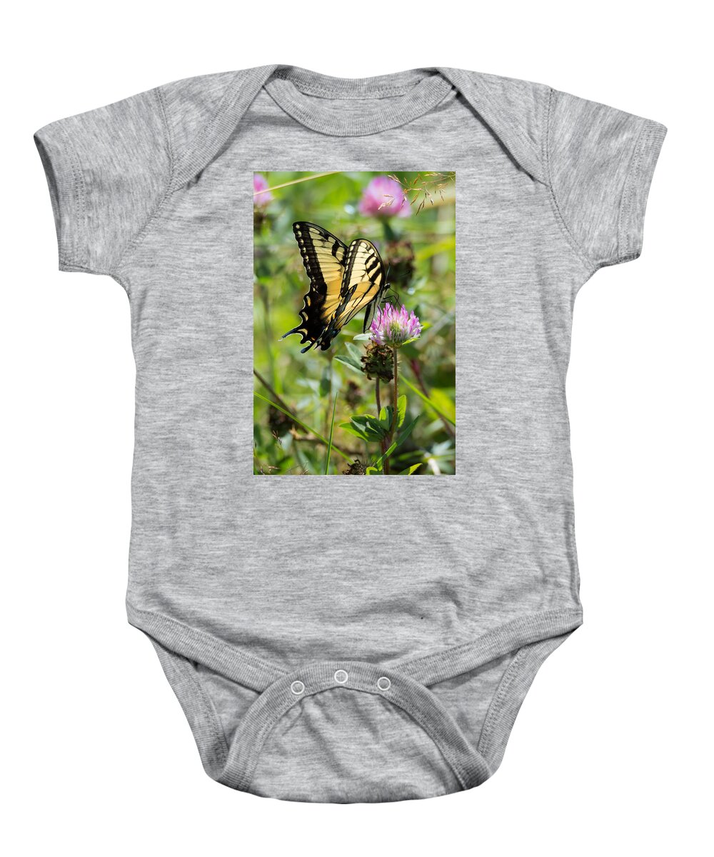 Butterfly Baby Onesie featuring the photograph Tiger Swallowtail Butterfly #1 by Holden The Moment