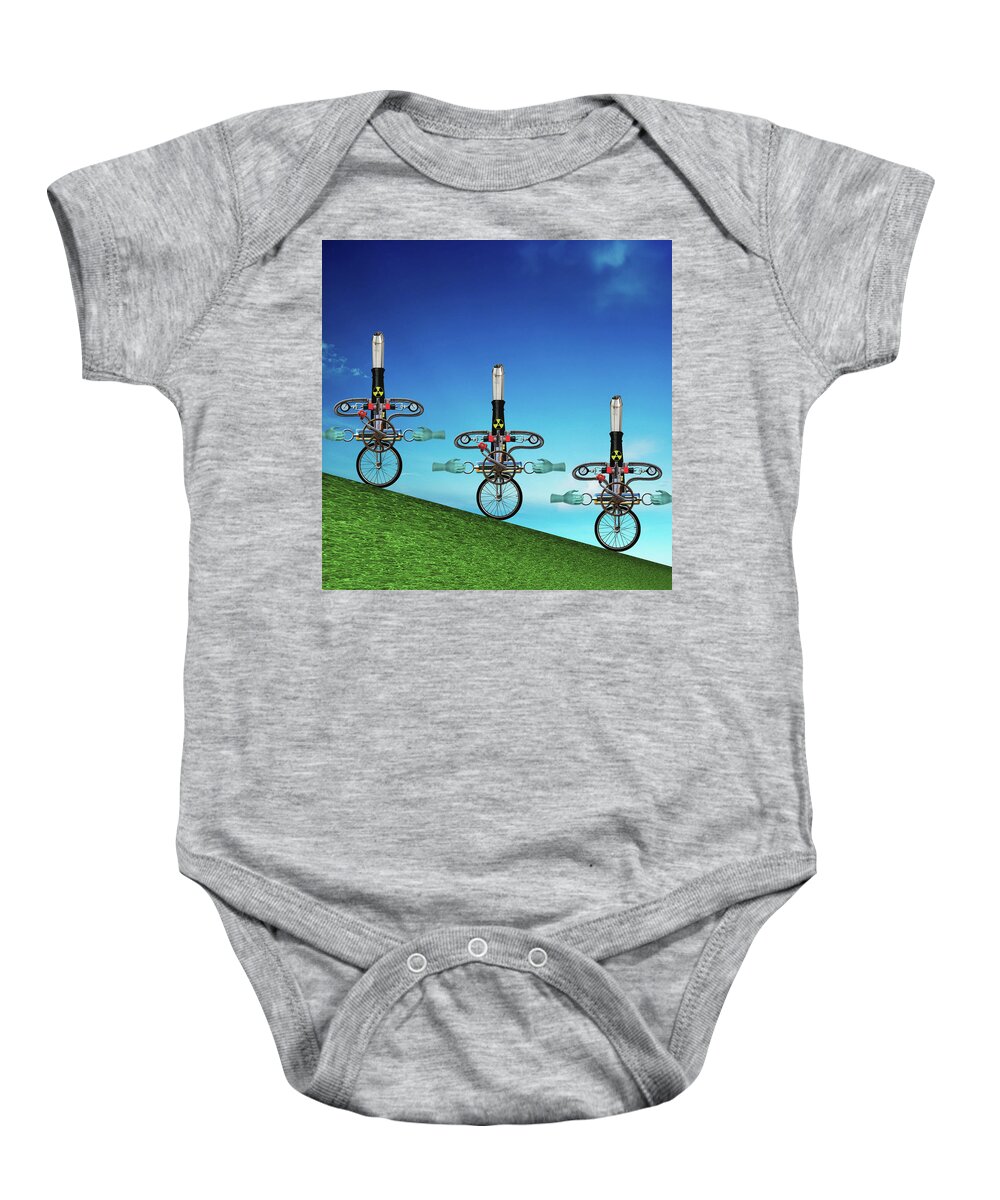 Mighty Sight Studio Baby Onesie featuring the photograph Unanchored #1 by Steve Sperry