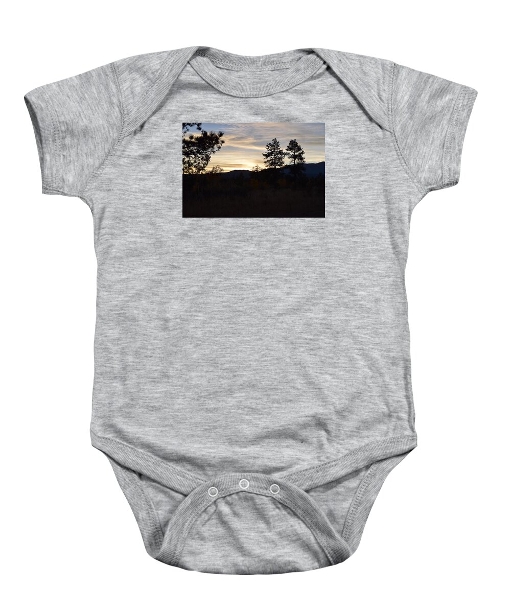 Berg Baby Onesie featuring the photograph Sunrise Back Country CO #4 by Margarethe Binkley