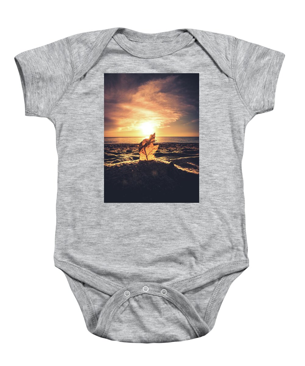 Hamburg Baby Onesie featuring the photograph Lake Erie Sunset #16 by Dave Niedbala