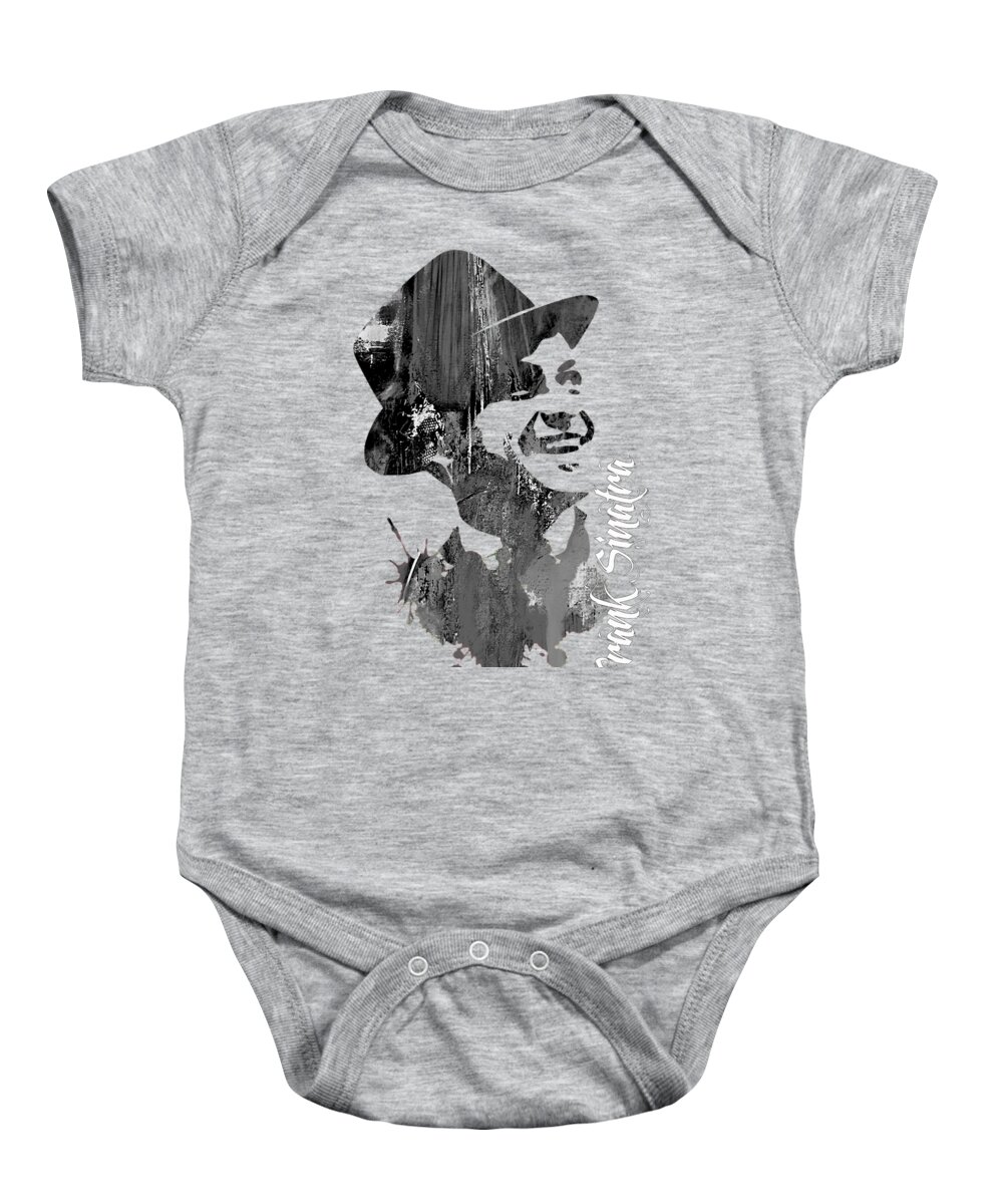 Frank Sinatra Art Baby Onesie featuring the mixed media Frank Sinatra Collection #17 by Marvin Blaine