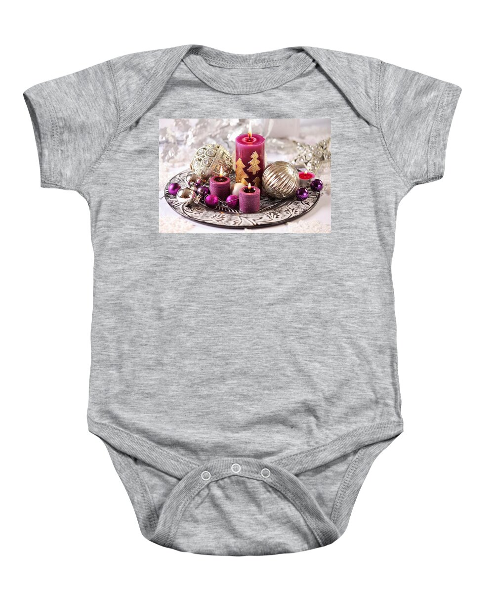 Christmas Baby Onesie featuring the digital art Christmas #2 by Super Lovely