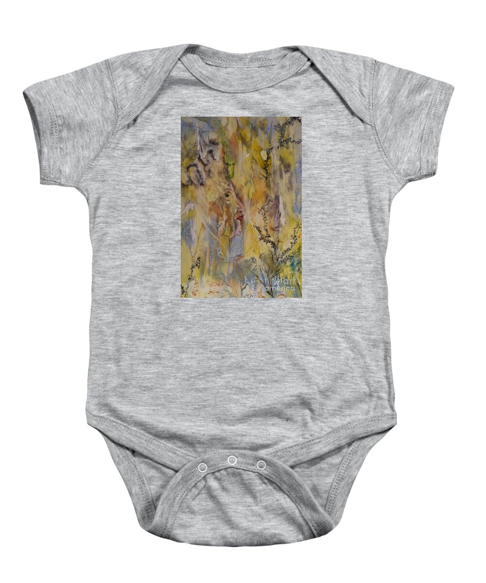 Spiritual Baby Onesie featuring the painting Journey of the Soul by Heather Hennick