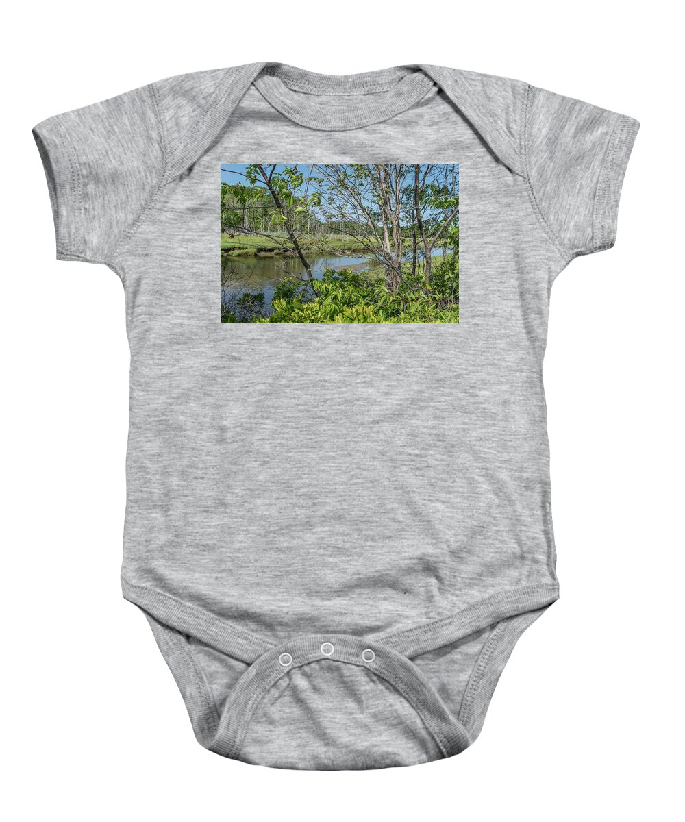 Maine Baby Onesie featuring the photograph Marsh #2 by Jane Luxton