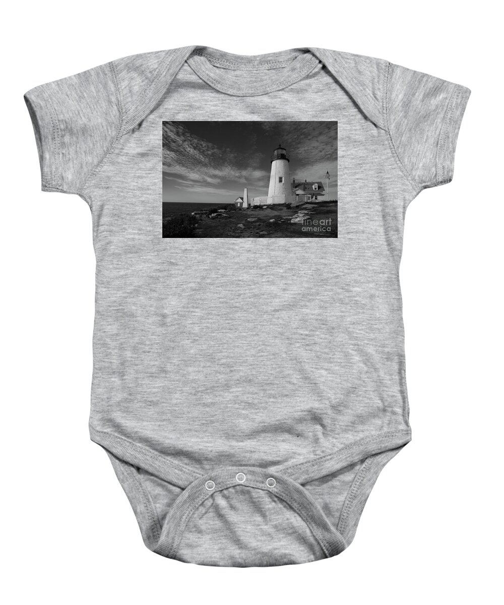 Pemaquid Baby Onesie featuring the photograph Pemaquid Lighthouse #2 by Timothy Johnson