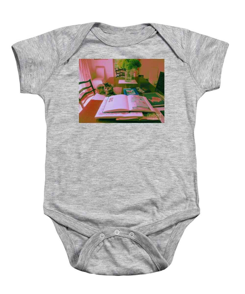 Photography Baby Onesie featuring the digital art Pretty in Pink #2 by Nancy Kane Chapman