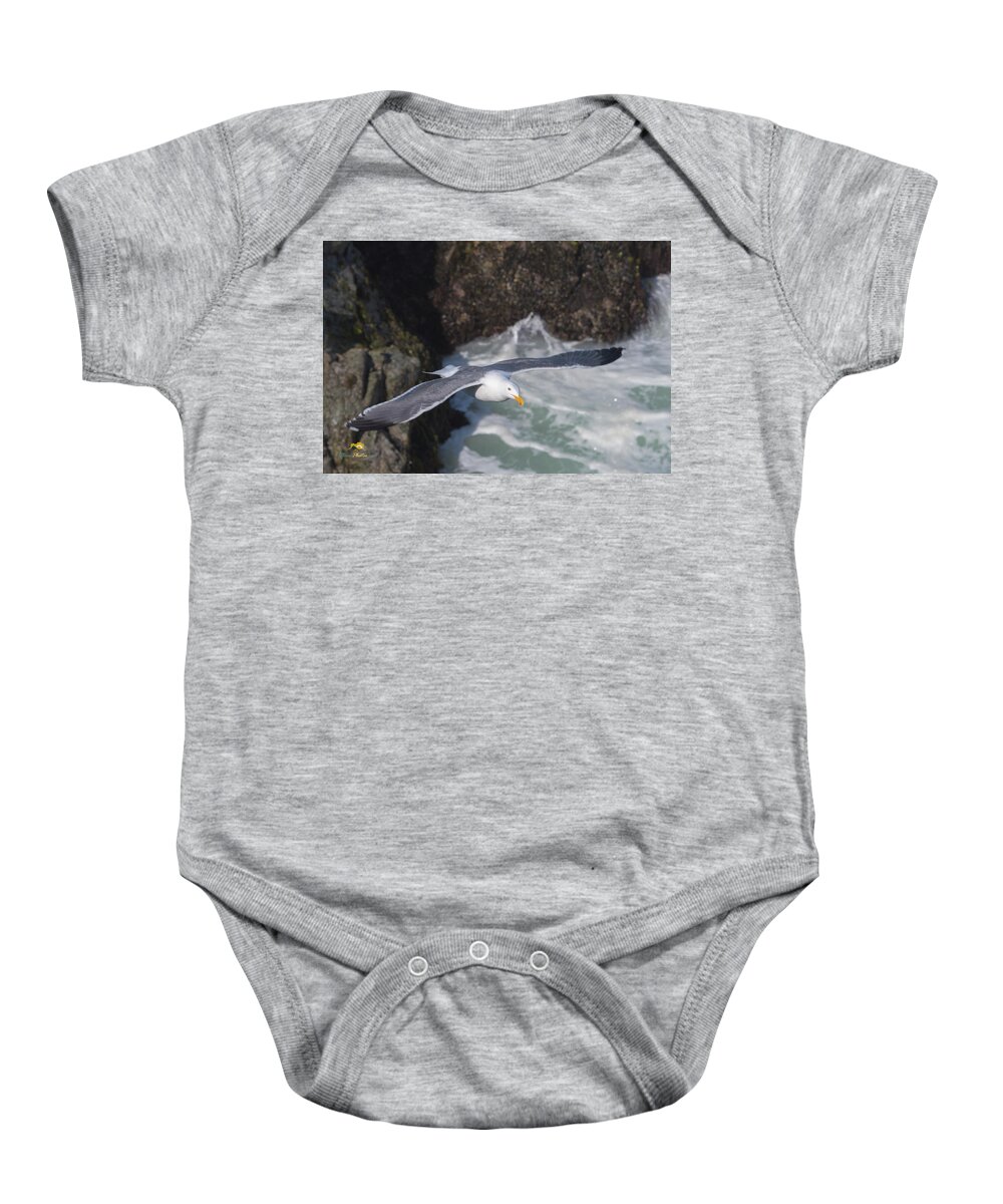 Bodega Bay Baby Onesie featuring the photograph Seagull #2 by Jim Thompson