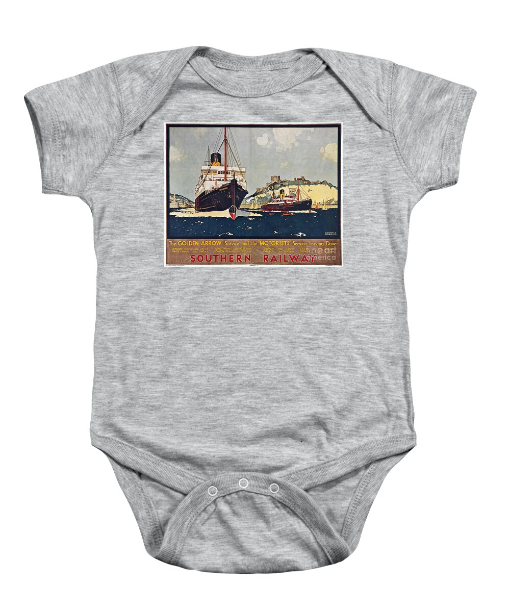 1932 Baby Onesie featuring the photograph Steamship Travel Poster #2 by Granger