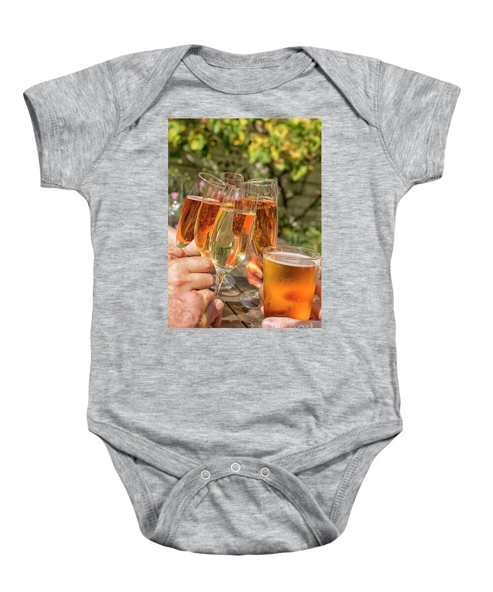 Alcohol Baby Onesie featuring the photograph Summer celebration by Patricia Hofmeester