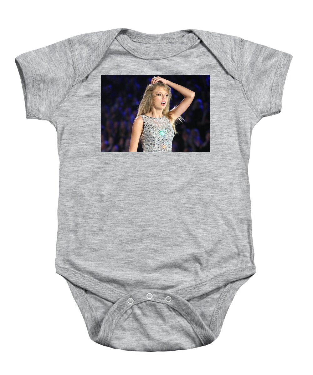 Taylor Swift Baby Onesie featuring the digital art Taylor Swift #2 by Maye Loeser