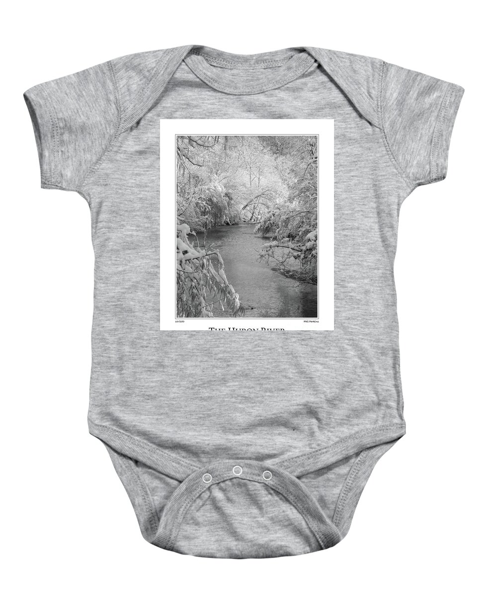 Black And White Baby Onesie featuring the photograph The Huron River #2 by Phil Perkins