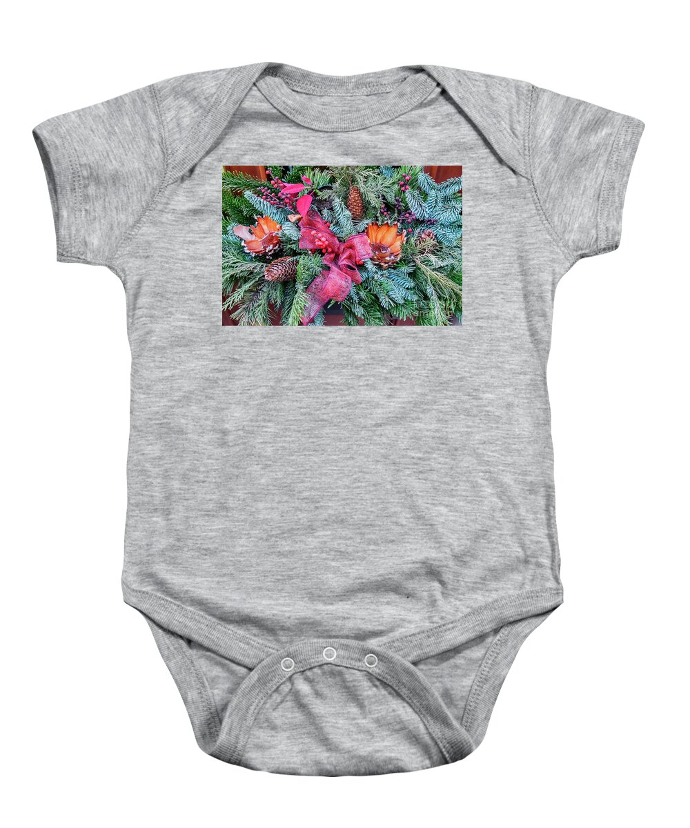 Art Baby Onesie featuring the photograph Traditional Winter Decoration #2 by Ariadna De Raadt