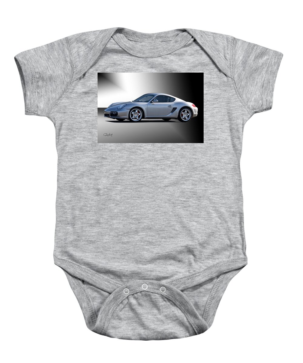 Auto Baby Onesie featuring the photograph 2006 Porsche Cayman S by Dave Koontz