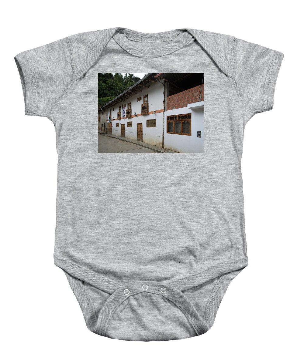City Center Baby Onesie featuring the digital art Leymebamba City Center #25 by Carol Ailles
