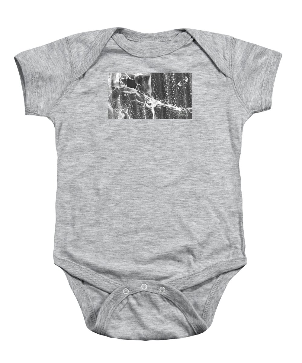 Abstract Baby Onesie featuring the photograph Abstract Broken Glass #3 by ELITE IMAGE photography By Chad McDermott