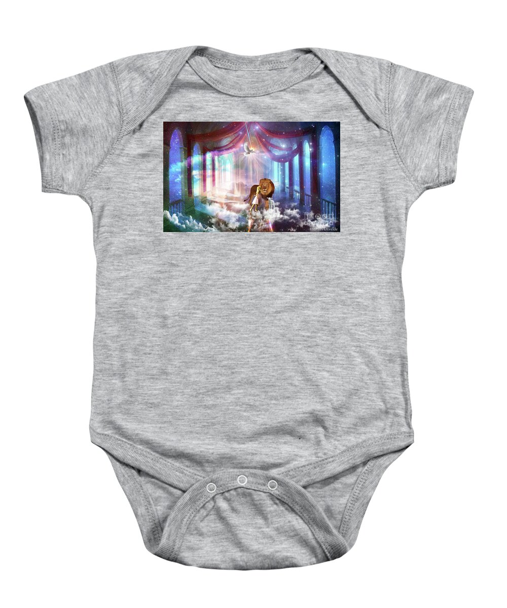 Holy Trinity Baby Onesie featuring the digital art Child like Faith #3 by Dolores Develde
