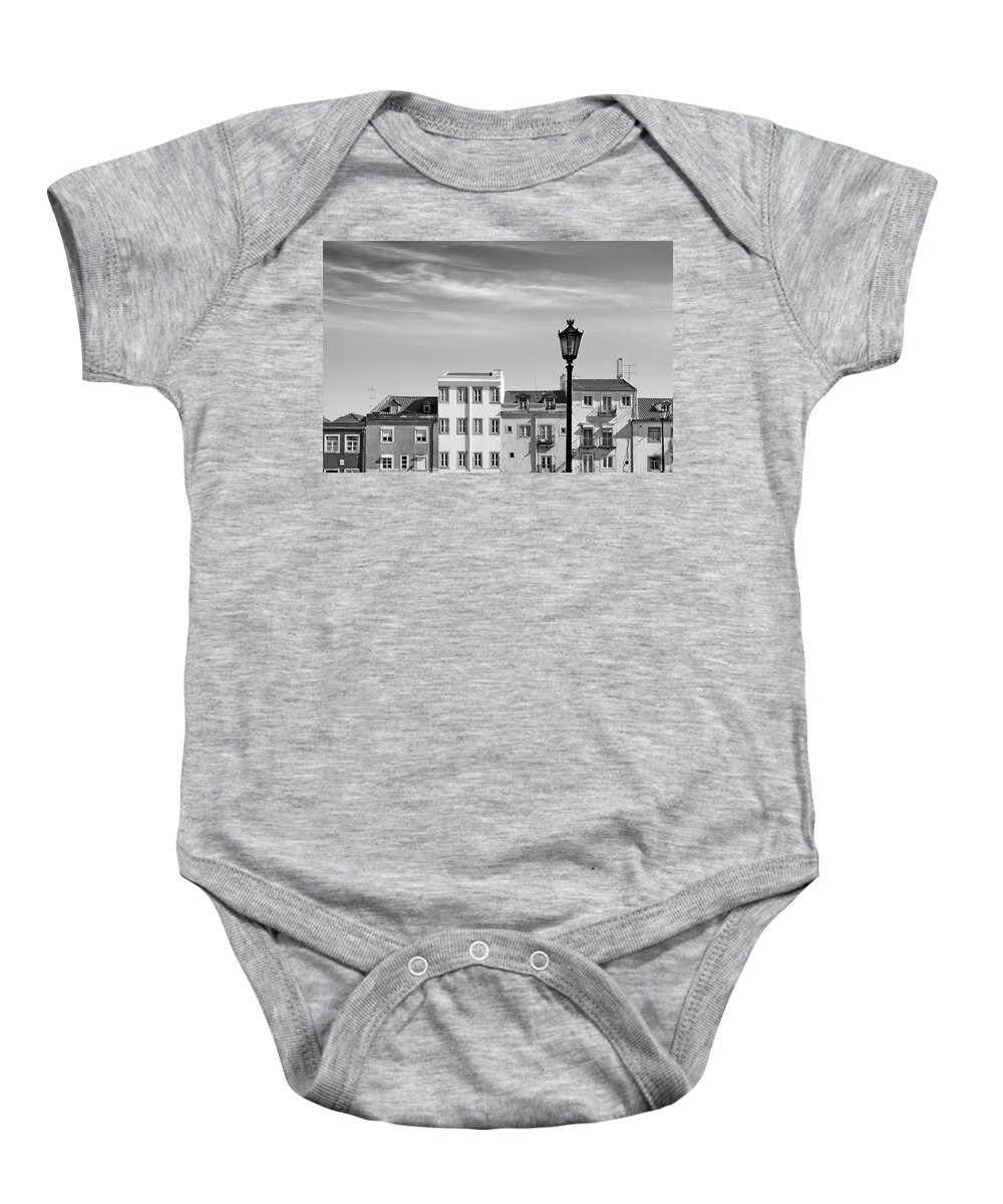 Alfama Baby Onesie featuring the photograph Lisbon Houses #3 by Carlos Caetano