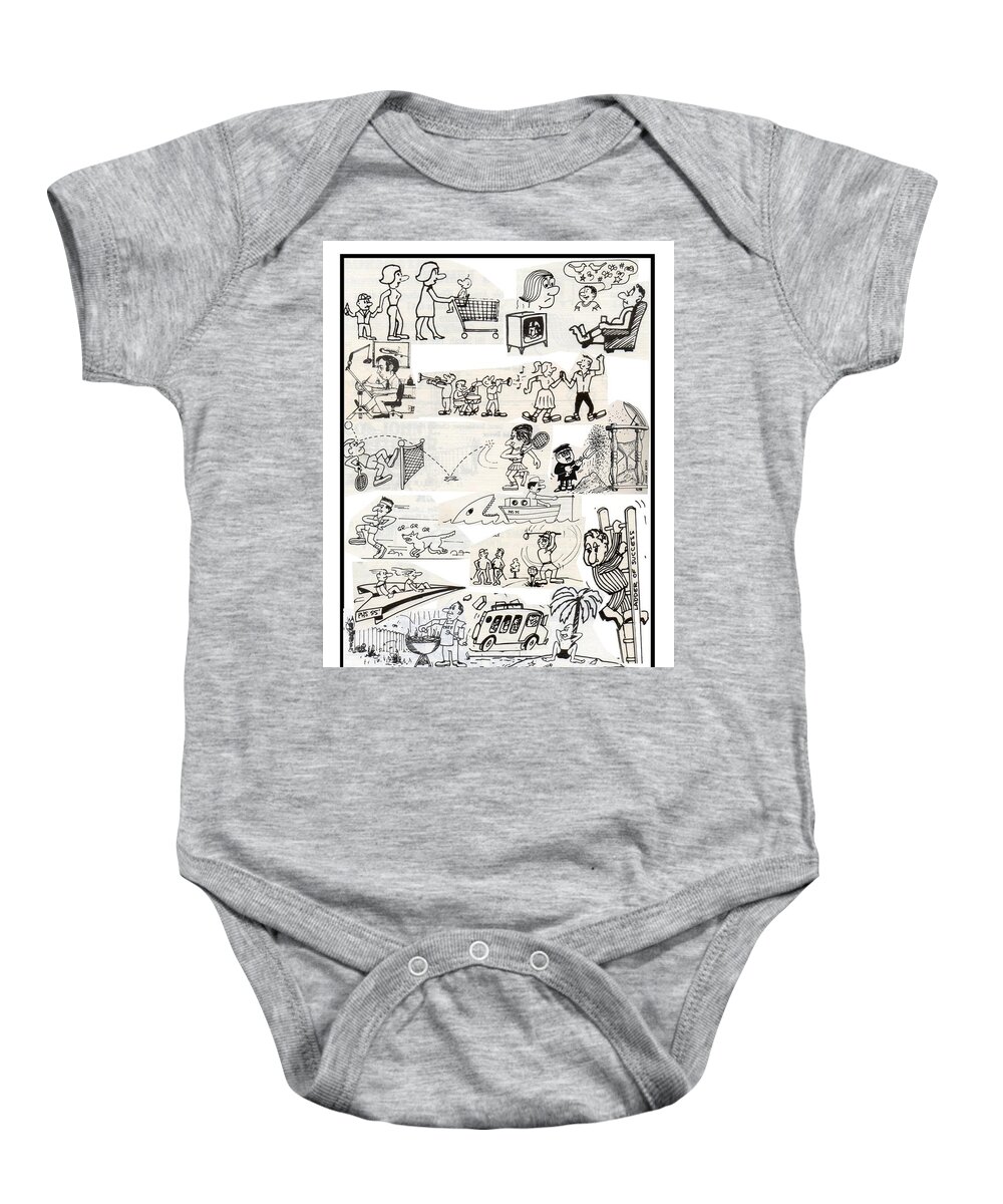  Baby Onesie featuring the mixed media 30 Years Later #30 by Frank Hunter