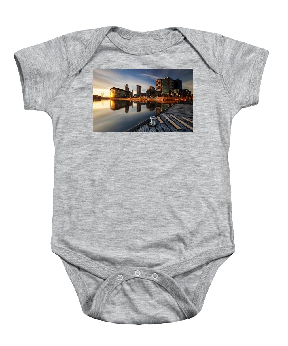 Sunset Baby Onesie featuring the digital art Sunset #35 by Maye Loeser