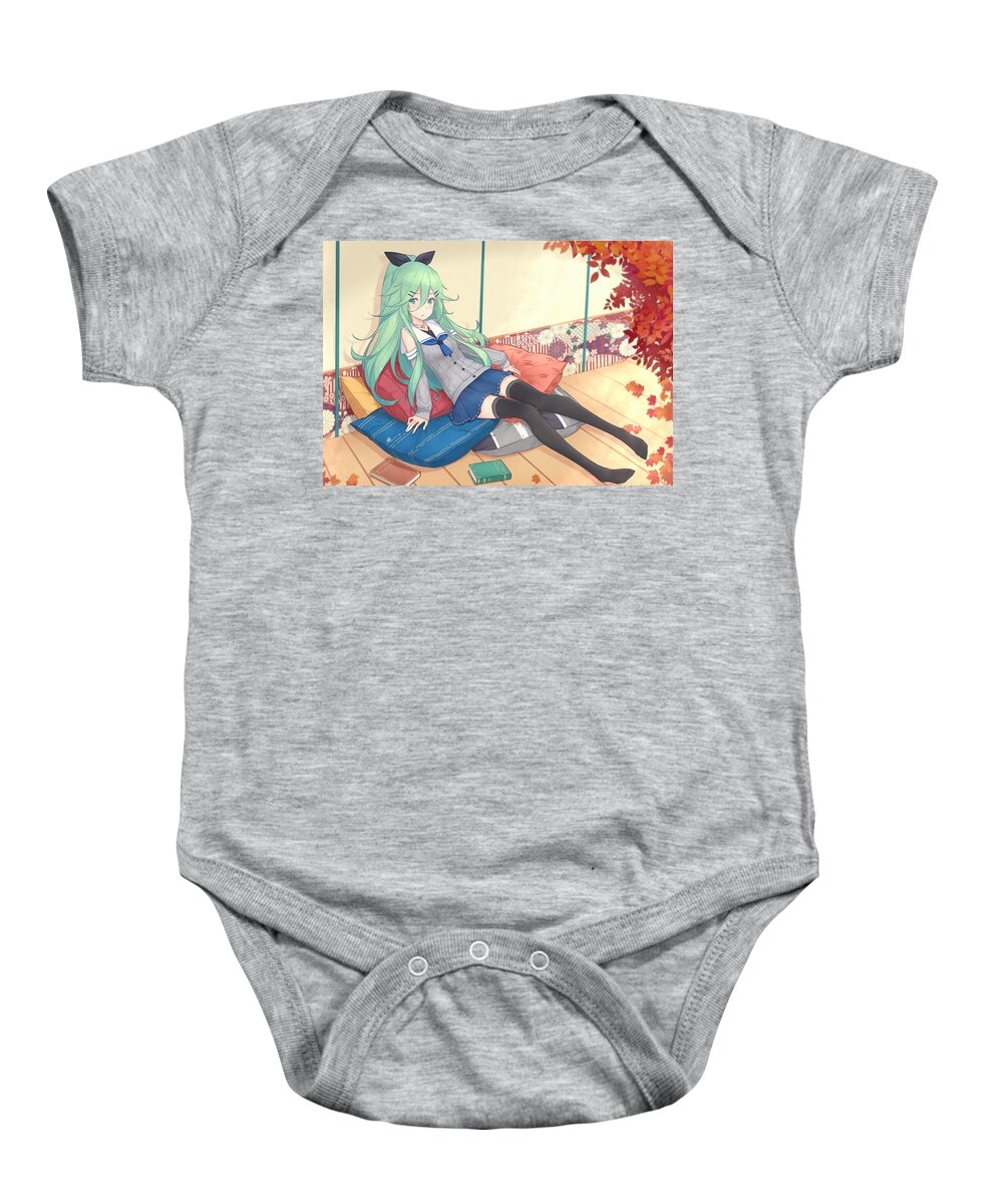 Kantai Collection Baby Onesie featuring the digital art Kantai Collection #4 by Maye Loeser