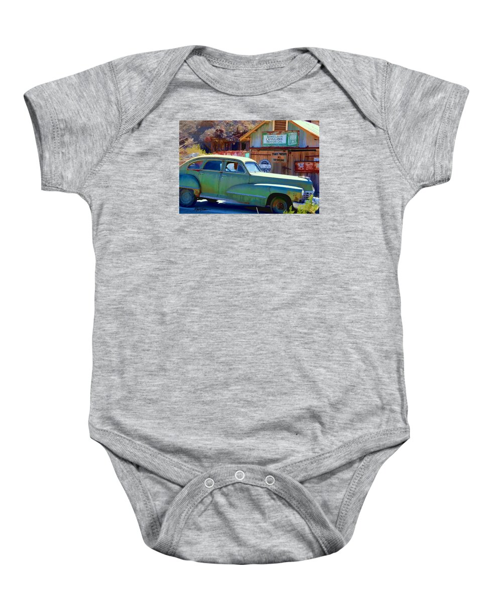 Tachatticup Baby Onesie featuring the photograph Techatticup Mine Ghost Town NV #3 by Marti Green