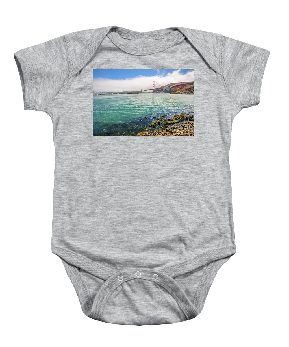 Golden Gate Bridge Baby Onesie featuring the photograph Golden Gate Bridge Sausalito #5 by Benny Marty