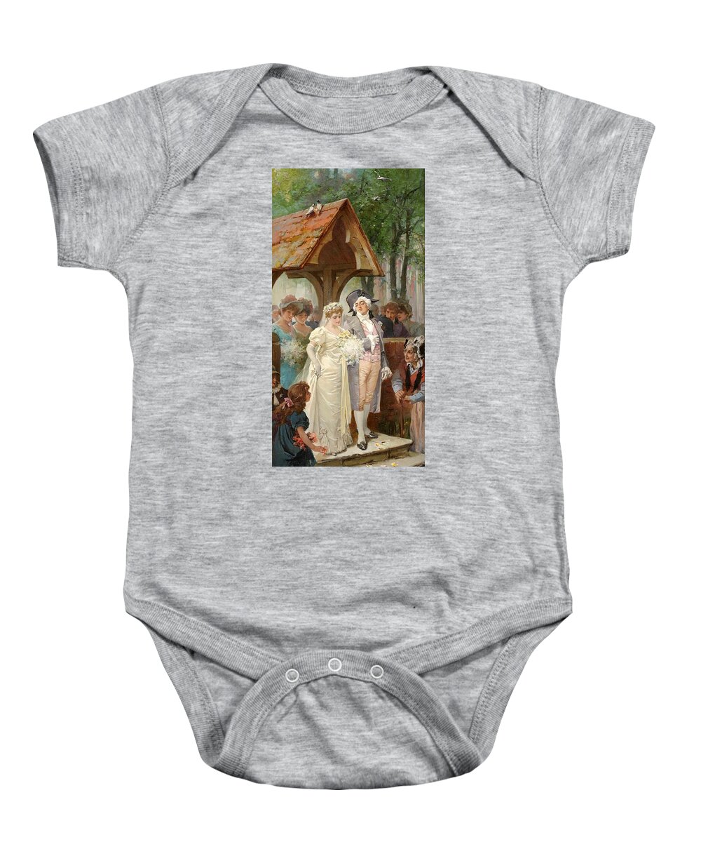 Marcus Stone 1840 - 1921 Baby Onesie featuring the painting Marcus Stone by MotionAge Designs