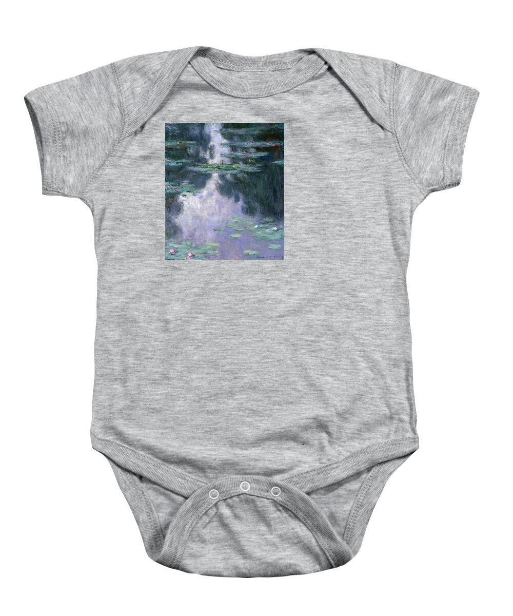 Nympheas Baby Onesie featuring the painting Waterlilies by Claude Monet