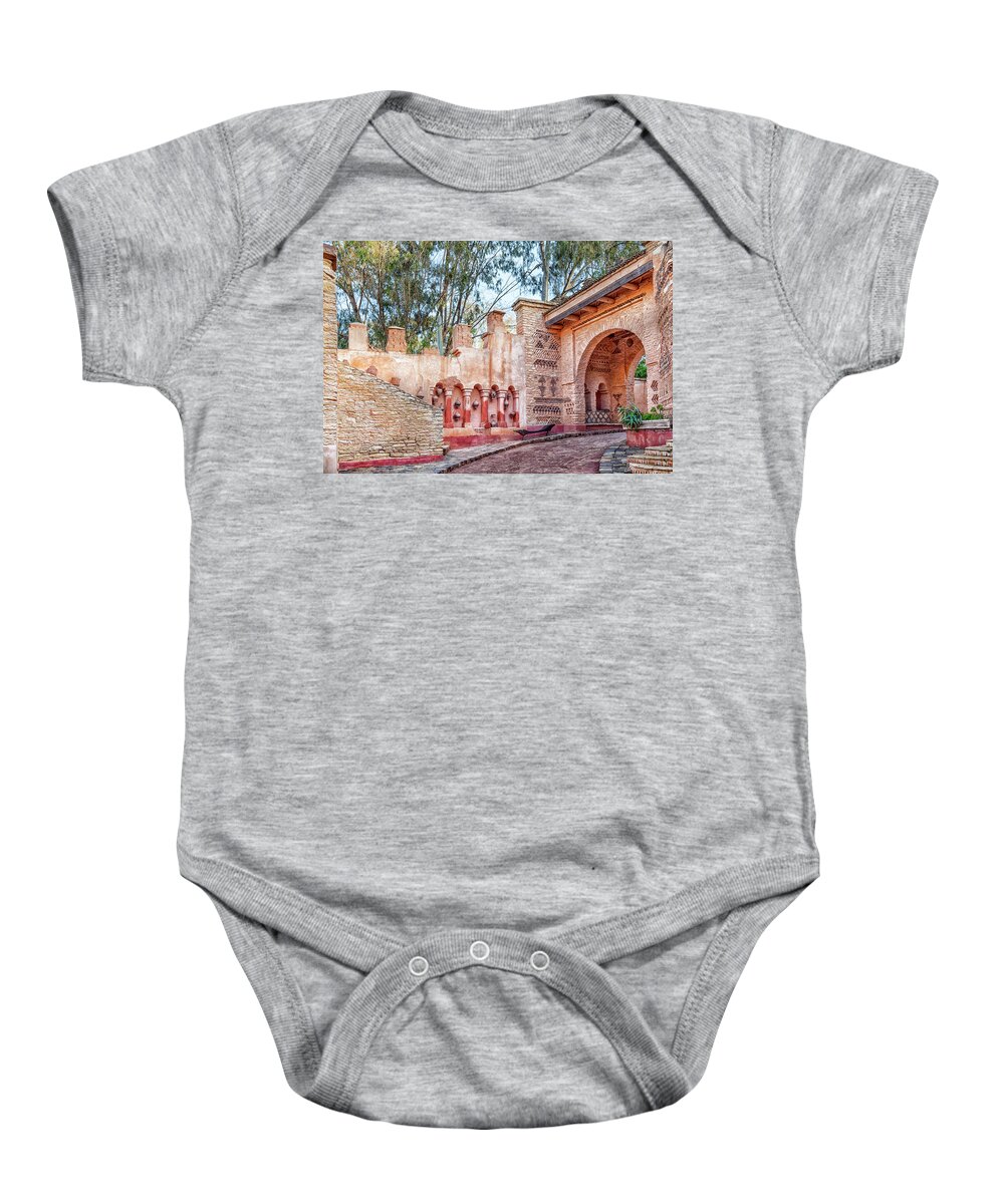 Africa Baby Onesie featuring the photograph In the medina of the african harbor city Agadir in Morocco #7 by Gina Koch