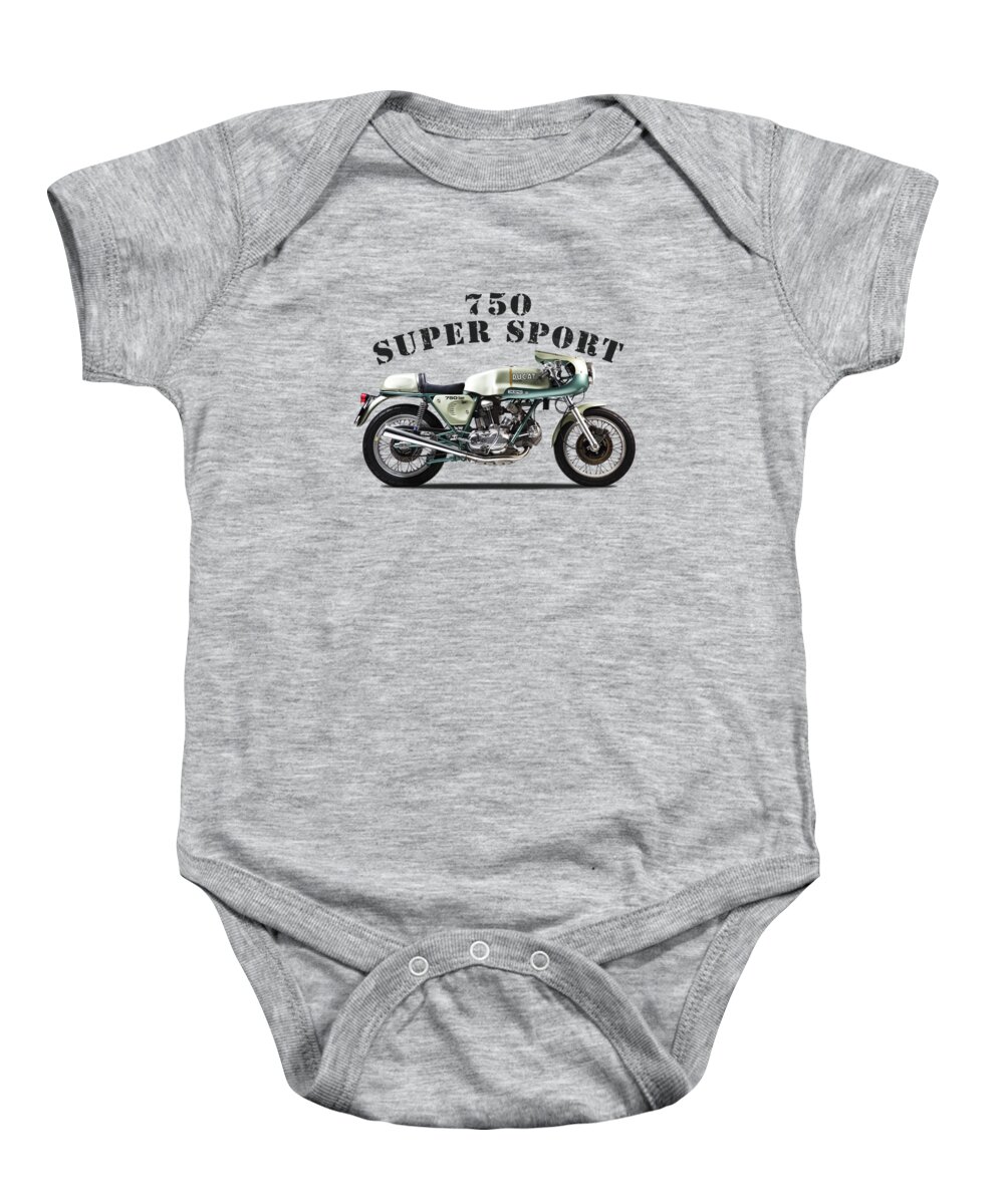 Ducati 750ss Baby Onesie featuring the photograph 750ss 1974 by Mark Rogan