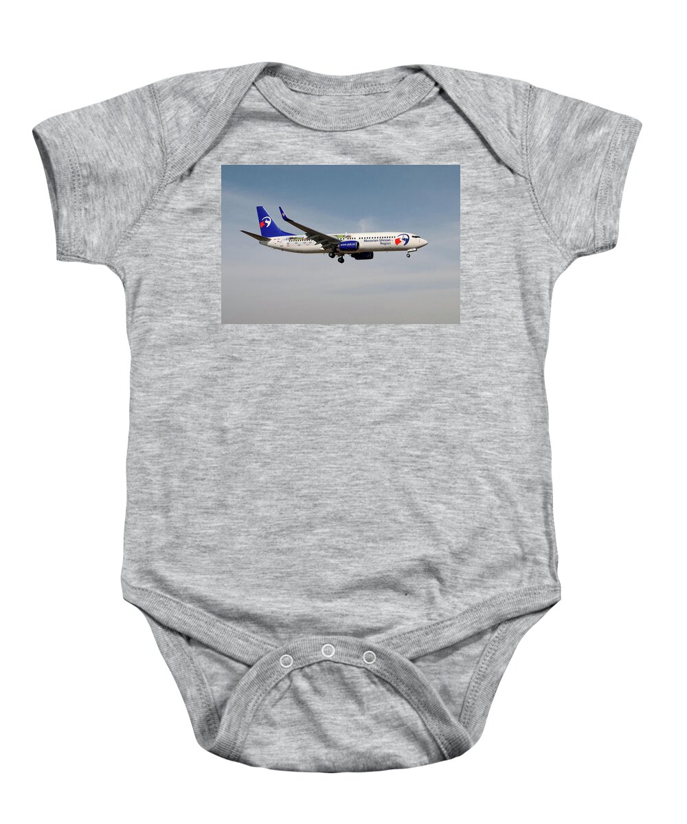 Travel Service Baby Onesie featuring the photograph Travel Service Boeing 737-8CX #8 by Smart Aviation