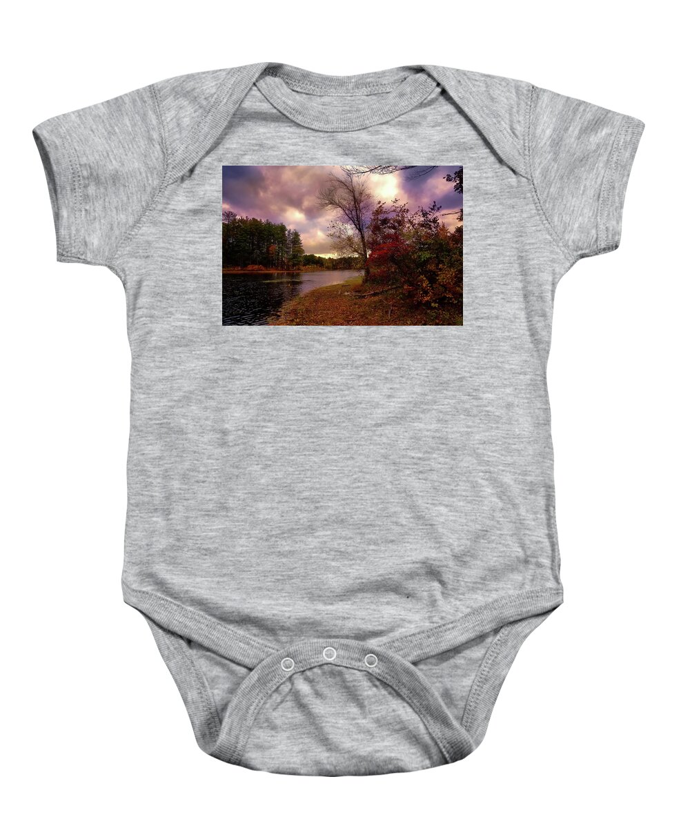 Autumn Baby Onesie featuring the photograph Autumn Landscape #4 by Lilia S