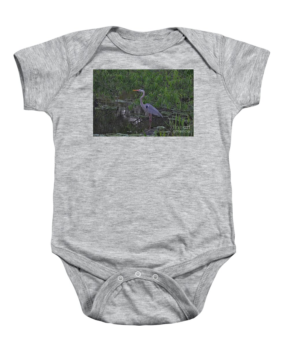 Great Blue Heron Baby Onesie featuring the photograph 9- Great Blue Heron by Joseph Keane