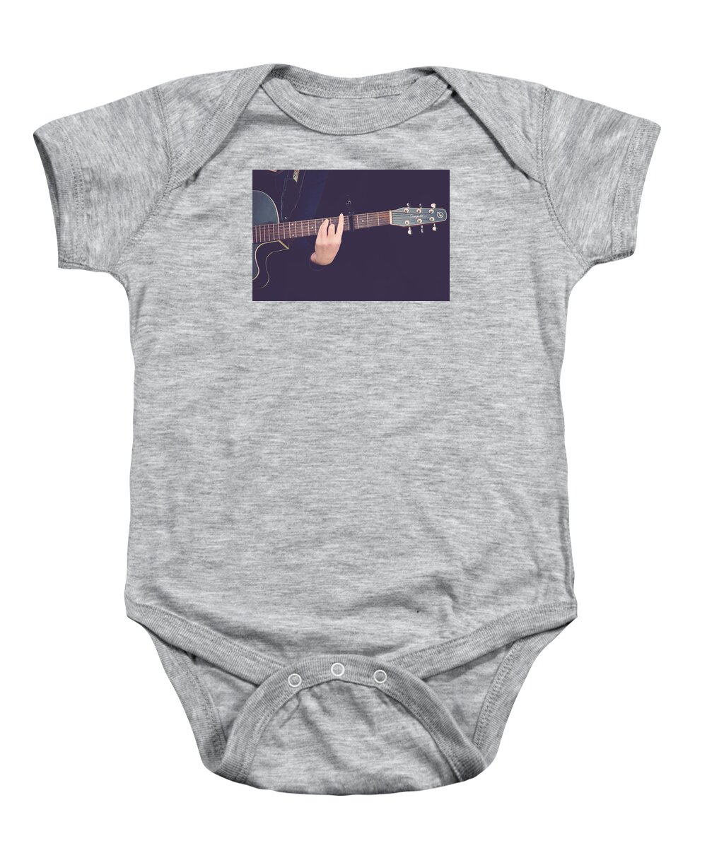 Musician Baby Onesie featuring the photograph 9601.3 #96013 by Teresa Blanton
