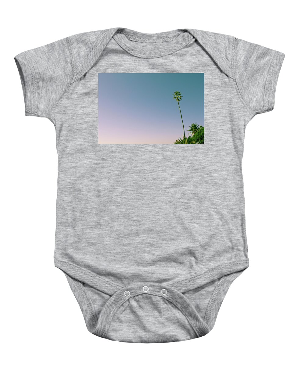 Palm Tree Baby Onesie featuring the photograph A Palm on its Own by Matthew Wolf