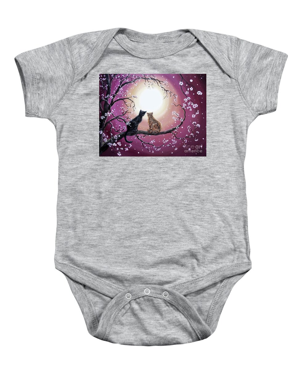 Zen Baby Onesie featuring the painting A Shared Moment by Laura Iverson