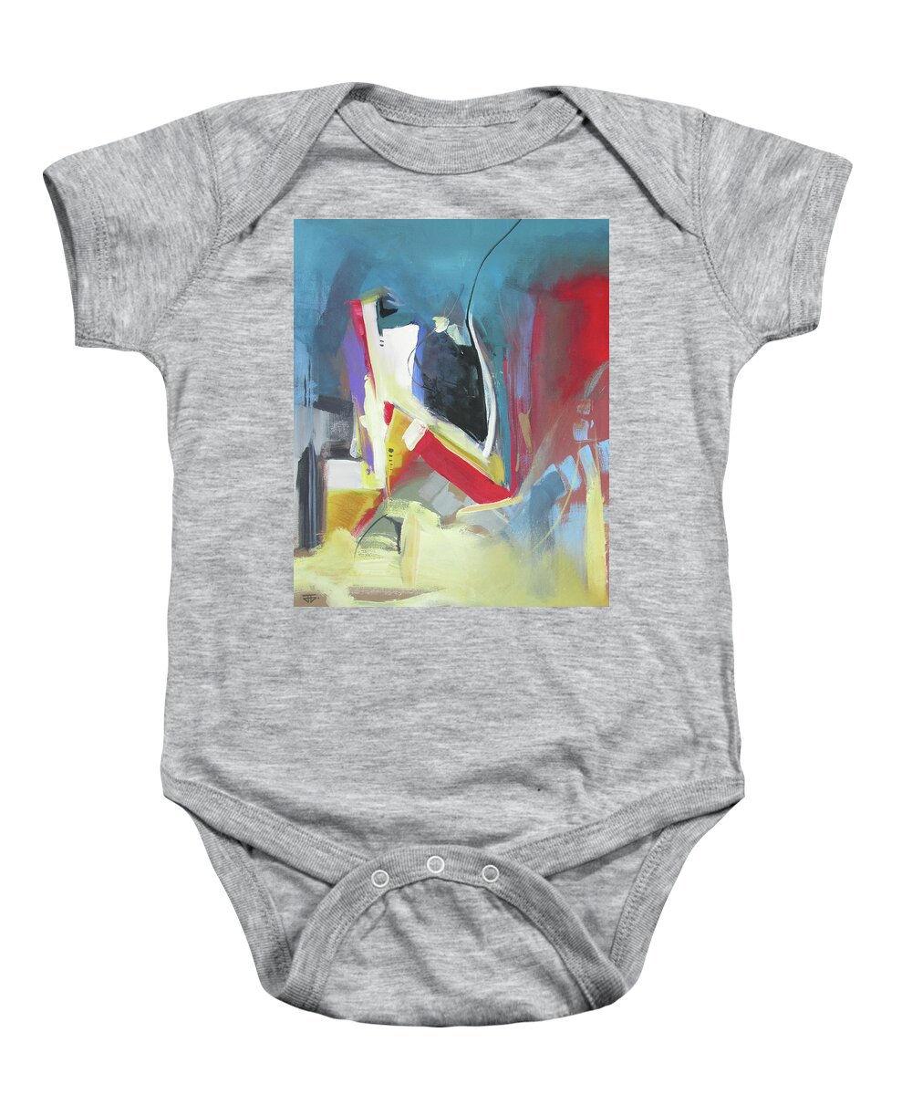 Abstract Baby Onesie featuring the painting A single strand by John Gholson