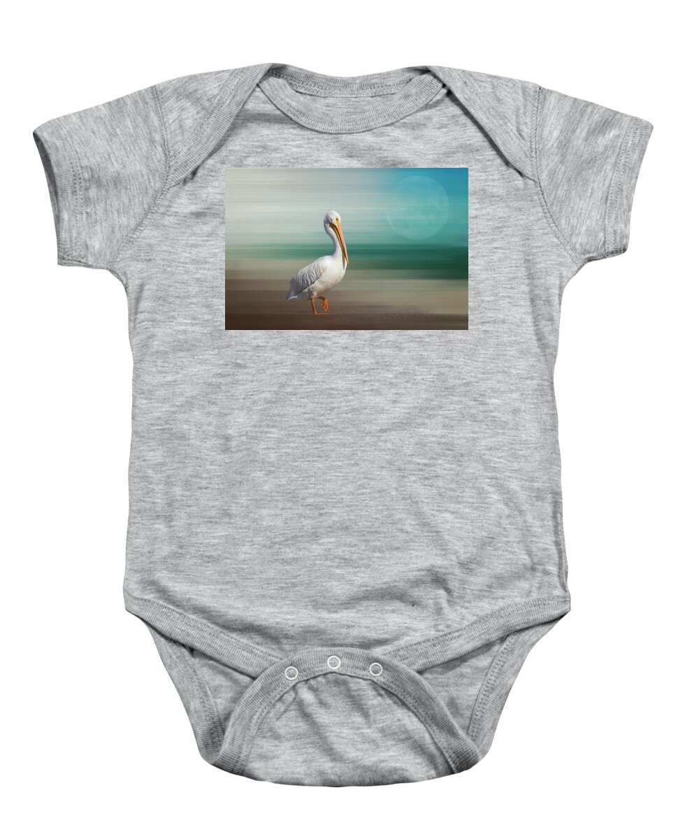 Pelican Baby Onesie featuring the photograph A Walk on the Wild Side by Kim Hojnacki