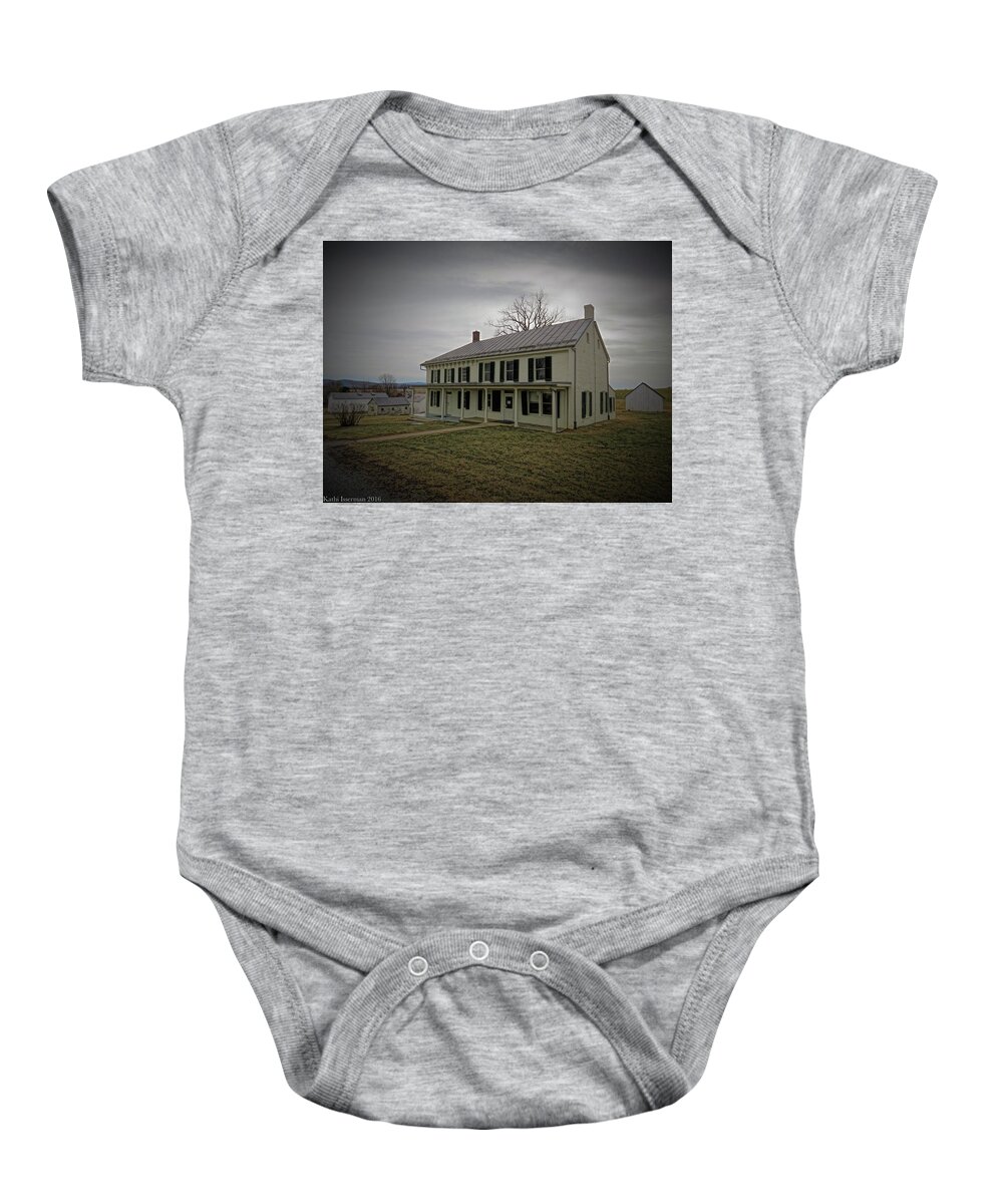 Farm House Baby Onesie featuring the photograph Abandoned Farmhouse by Kathi Isserman