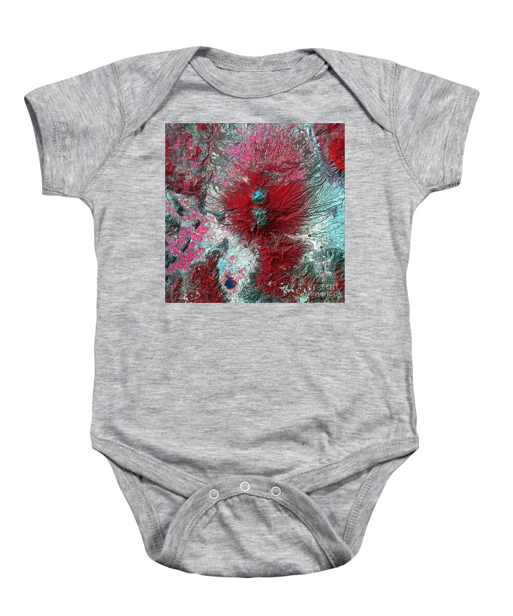 Abstract Baby Onesie featuring the painting Above-board by Vesna Antic