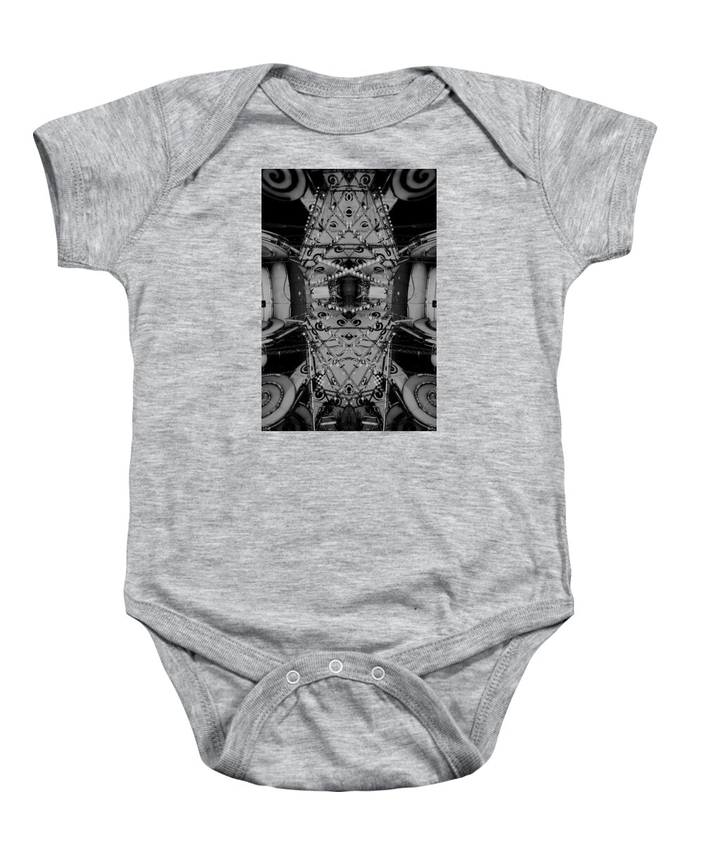 Abstract Baby Onesie featuring the digital art Abstract 17 by Cathy Anderson