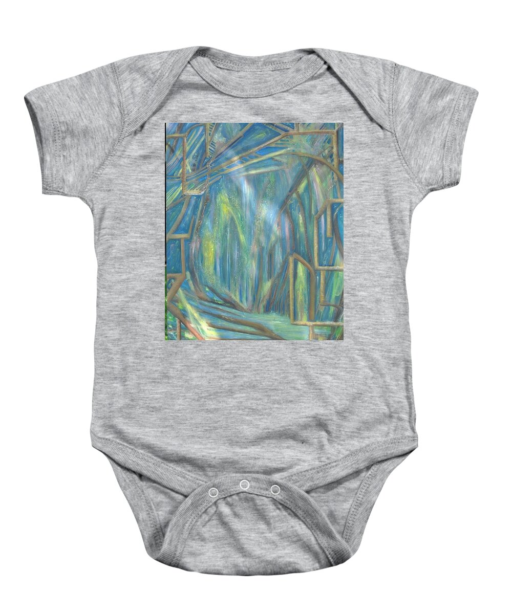 #abstractnature #coolabtractpaintings #abstractart #abstractartforsale #camvasartprints #originalartforsale #abstractartpaintings Baby Onesie featuring the painting Abstract Nature by Cynthia Silverman