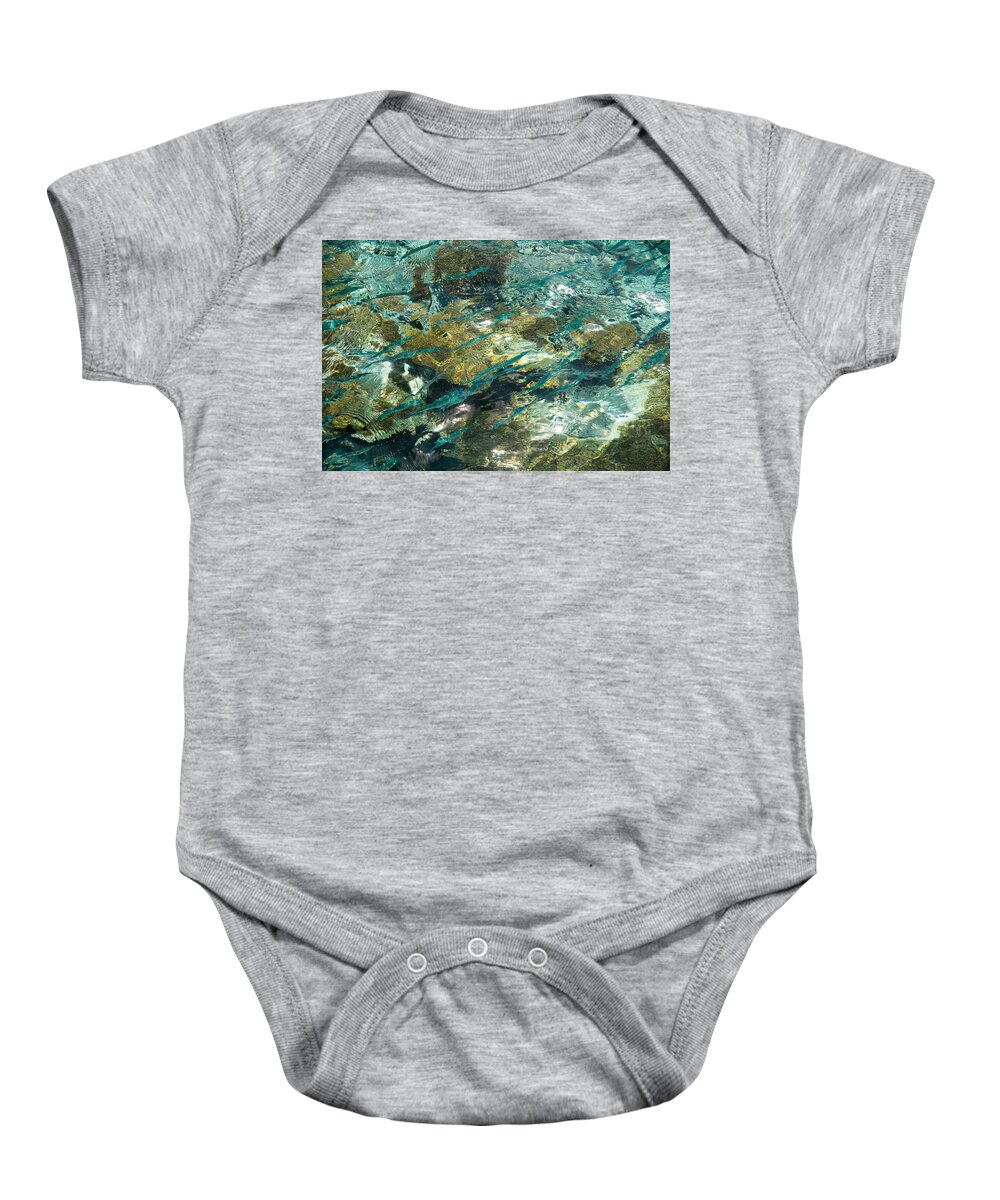 Jenny Rainbow Fine Art Photography Baby Onesie featuring the photograph Abstract of the Underwater World. Production by Nature by Jenny Rainbow