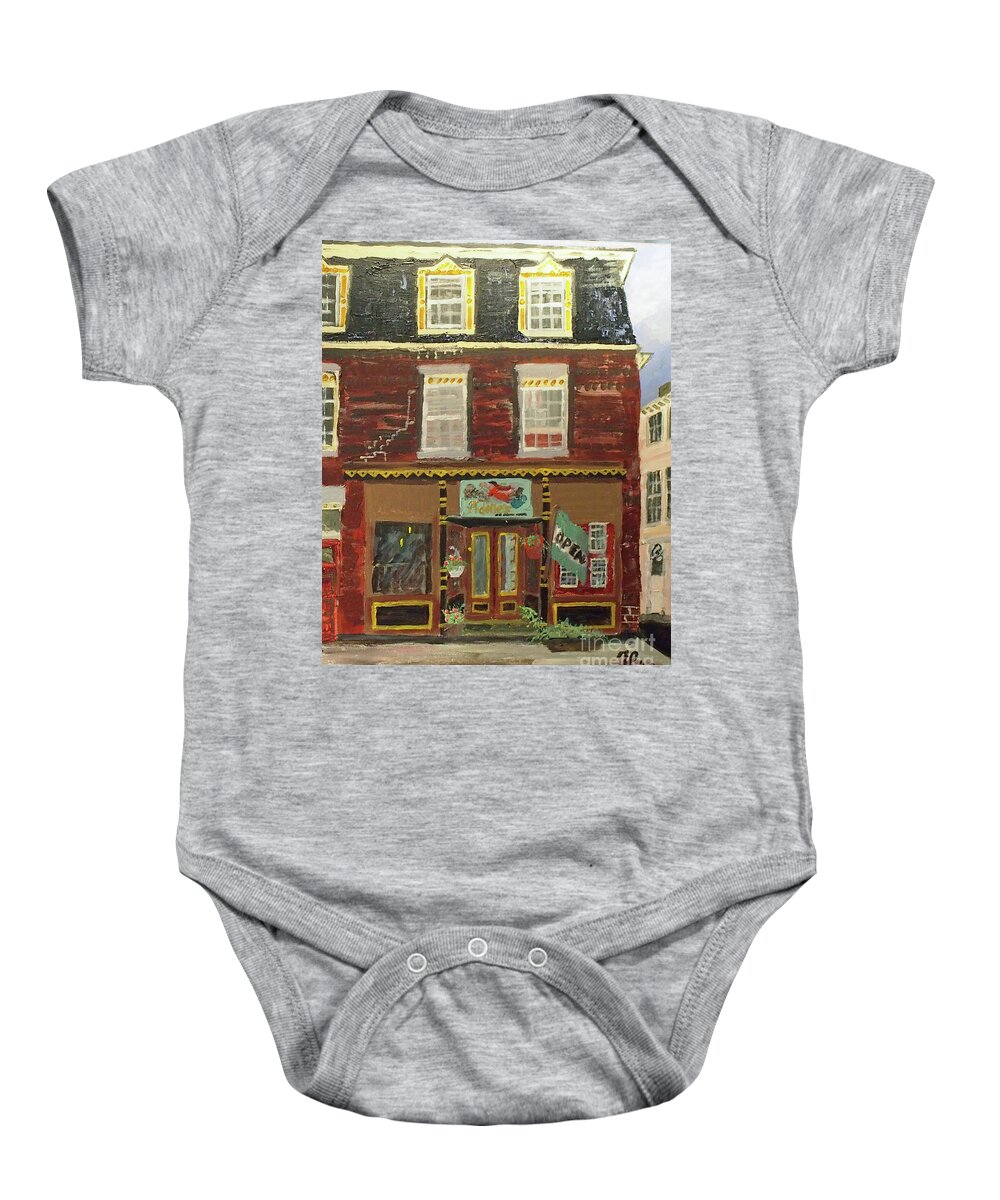 #americana Baby Onesie featuring the painting Adelle's by Francois Lamothe