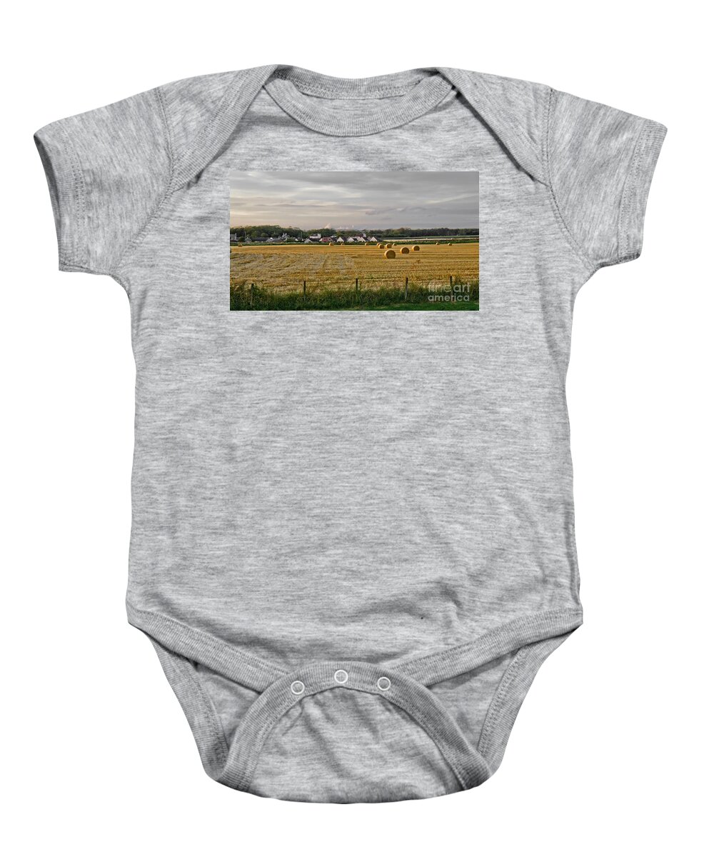 Evening Landscape Baby Onesie featuring the photograph After harvest. by Elena Perelman