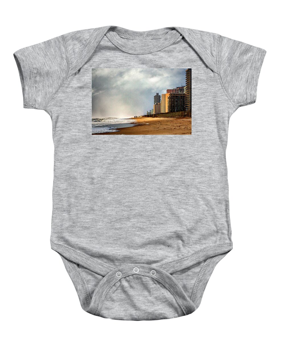 Condo Row Baby Onesie featuring the photograph After the Storm at Condo Row by Bill Swartwout