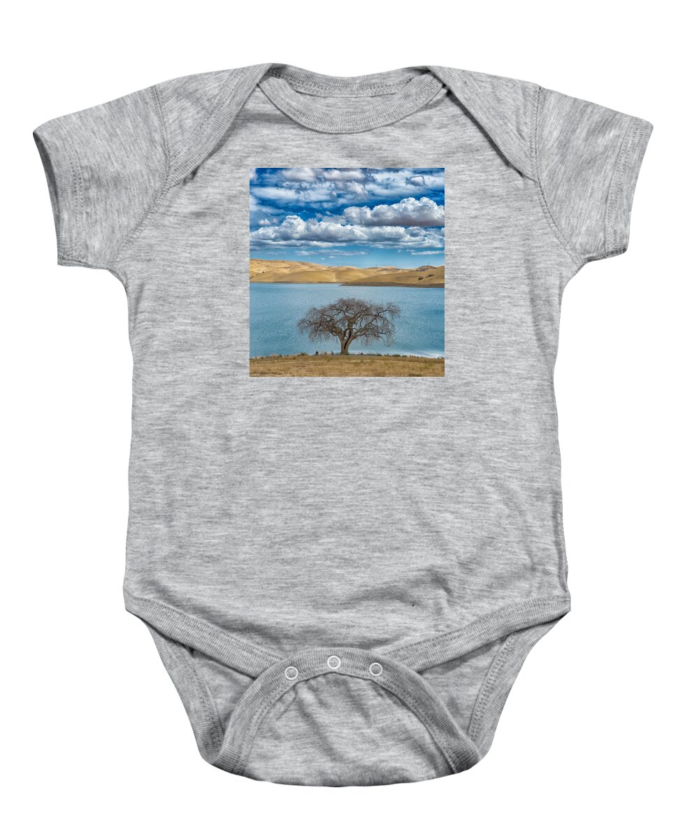 Clouds Baby Onesie featuring the photograph Afternoon Fishing Hole by Robin Mayoff