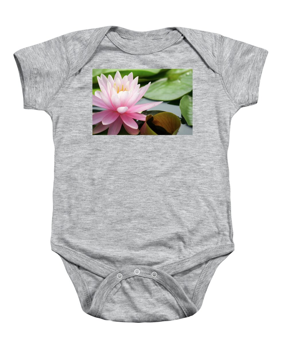 Floral Baby Onesie featuring the photograph Against the Pad by Mary Anne Delgado