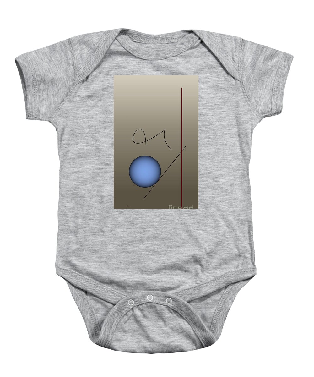 Abstract Baby Onesie featuring the digital art All Downhill From Here by John Krakora