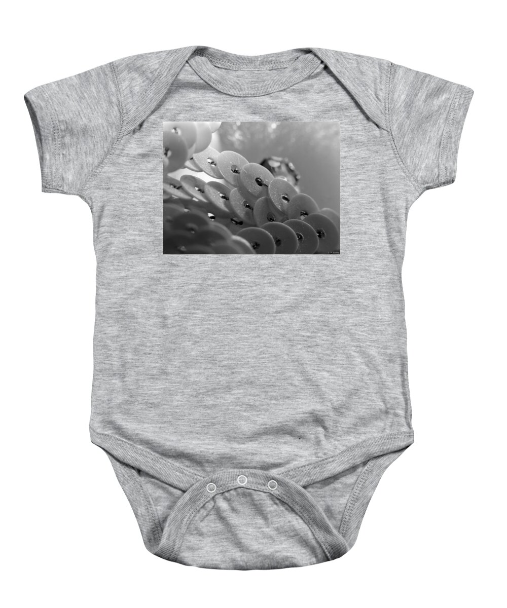 Abstract Baby Onesie featuring the photograph All That Glitters by Lauren Radke